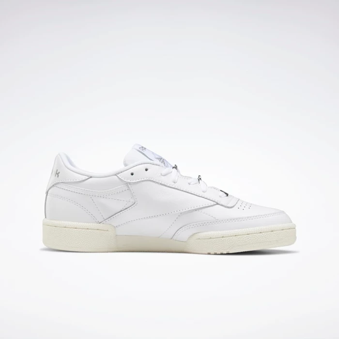 Classics Reebok Club C 85 Damske White/Silver Metal/Grey | BUCALQ405