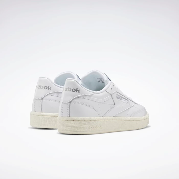 Classics Reebok Club C 85 Damske White/Silver Metal/Grey | BUCALQ405