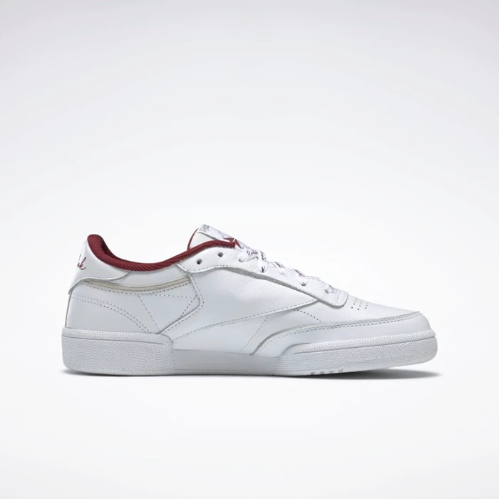 Classics Reebok Club C 85 Damske White/White/Red | YLCBPT436