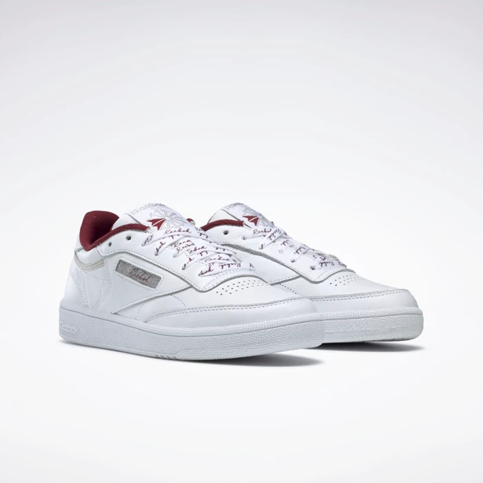 Classics Reebok Club C 85 Damske White/White/Red | YLCBPT436