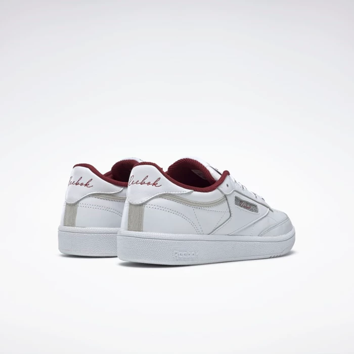 Classics Reebok Club C 85 Damske White/White/Red | YLCBPT436