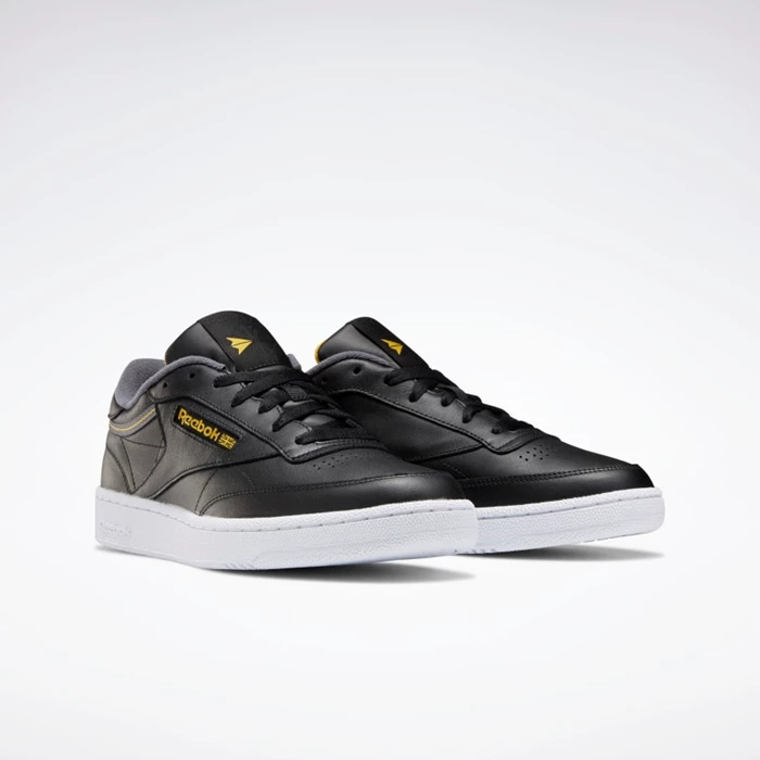 Classics Reebok Club C 85 Panske Black/Grey/Gold | YZFCOK798