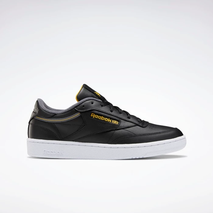 Classics Reebok Club C 85 Panske Black/Grey/Gold | YZFCOK798