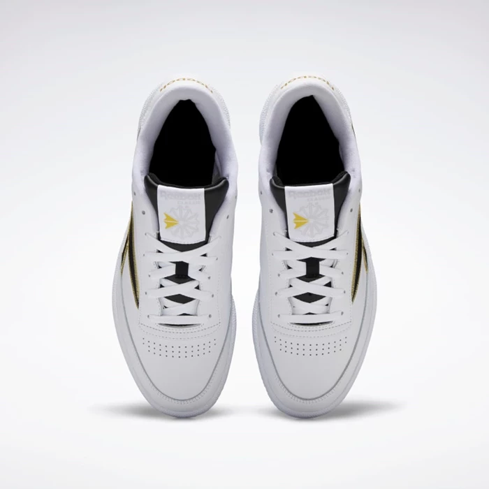 Classics Reebok Club C 85 Panske White/Black/Gold | ESHBCI965