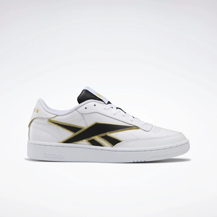 Classics Reebok Club C 85 Panske White/Black/Gold | ESHBCI965