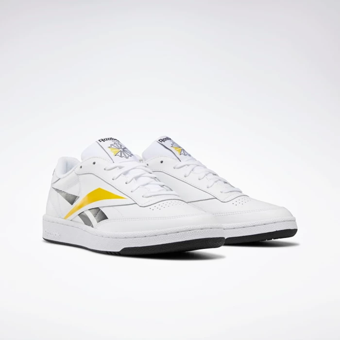 Classics Reebok Club C 85 Panske White/Black/Yellow | XTMYGO486