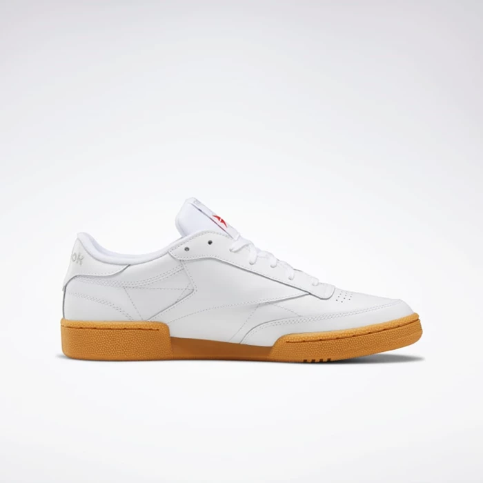 Classics Reebok Club C 85 Panske White/Deep Red/Blue | YGKOJF938