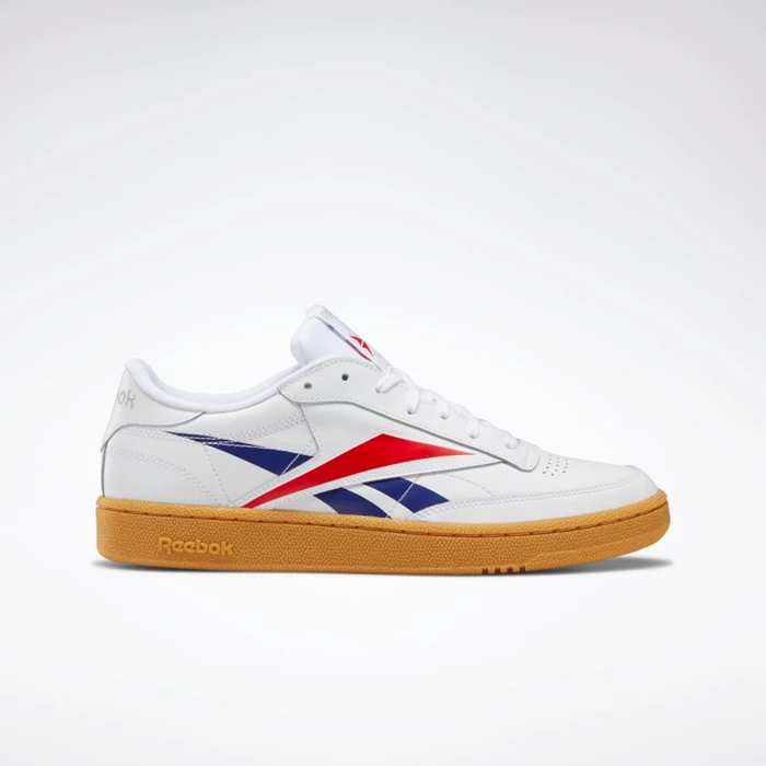 Classics Reebok Club C 85 Panske White/Deep Red/Blue | YGKOJF938