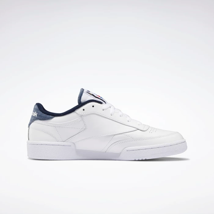 Classics Reebok Club C 85 Panske White/Navy/White | AKHSBQ605