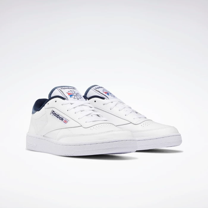 Classics Reebok Club C 85 Panske White/Navy/White | AKHSBQ605