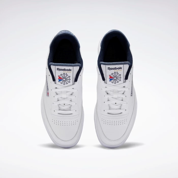 Classics Reebok Club C 85 Panske White/Navy/White | AKHSBQ605