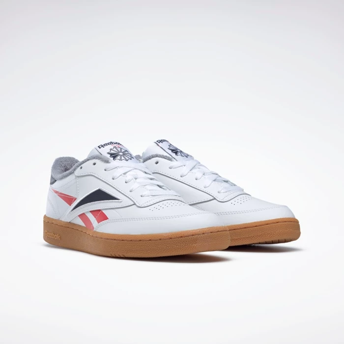 Classics Reebok Club C 85 Panske White/Red/Navy | CAUHDX917