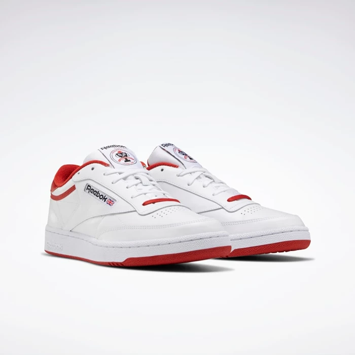 Classics Reebok Club C 85 Panske White/Red/Black | EXIMKH539