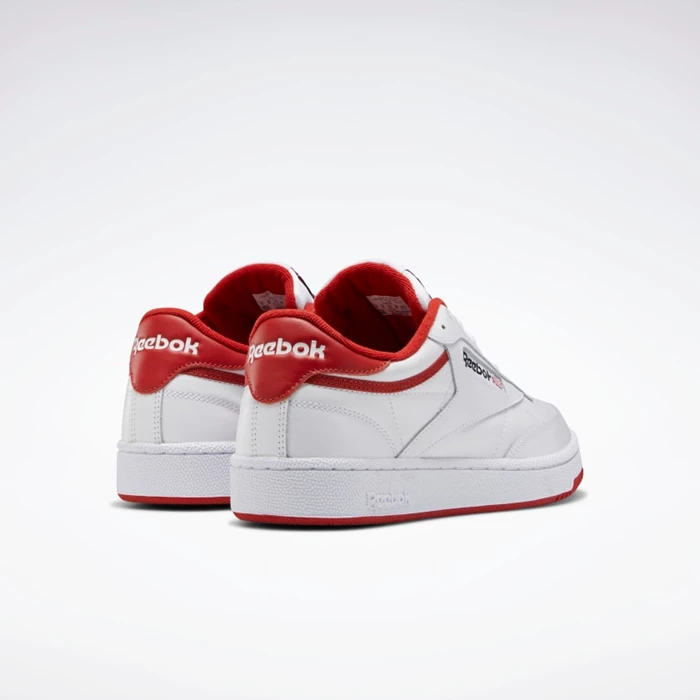 Classics Reebok Club C 85 Panske White/Red/Black | EXIMKH539