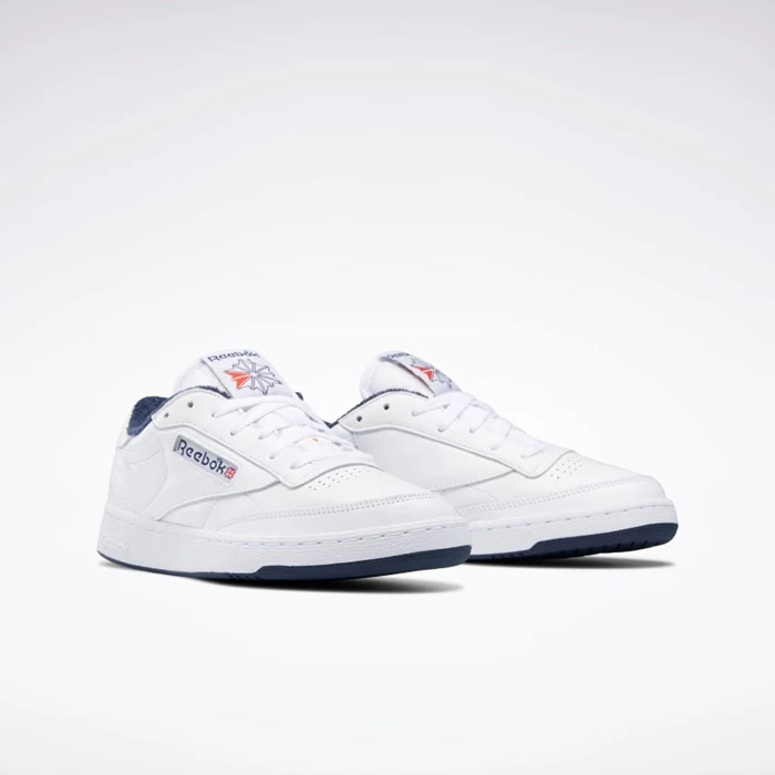 Classics Reebok Club C 85 Panske White/White/Navy | LVIEQC894