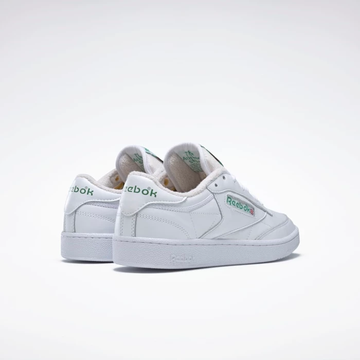 Classics Reebok Club C 85 Panske White/White/Green | ZPKDEI694