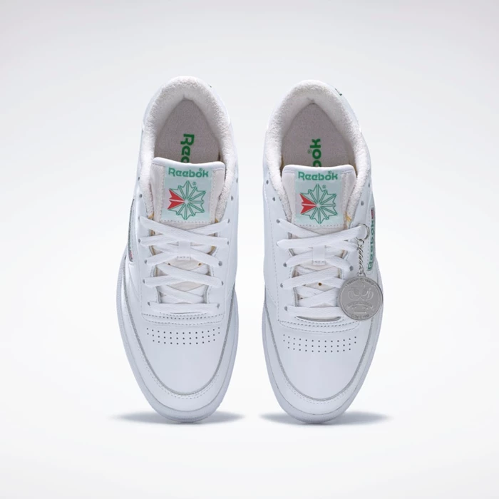 Classics Reebok Club C 85 Panske White/White/Green | ZPKDEI694