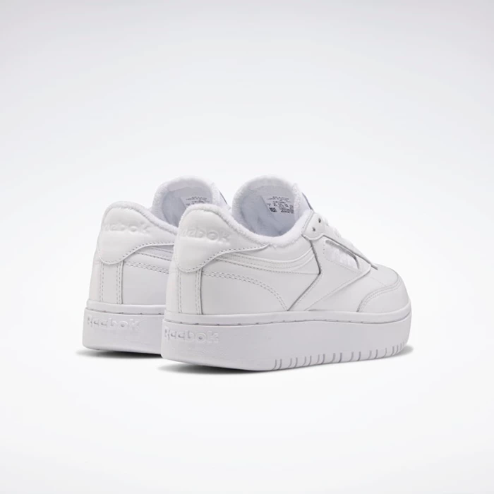 Classics Reebok Club C Double Damske White/White/Grey | IXOPBJ314