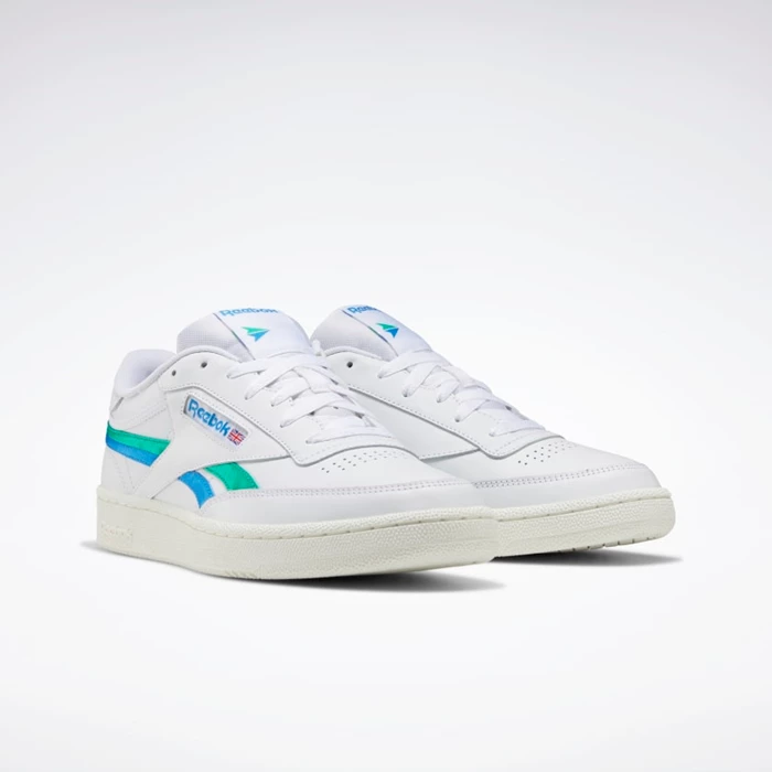 Classics Reebok Club C Revenge Damske White/Blue/Green | XBPJCY604