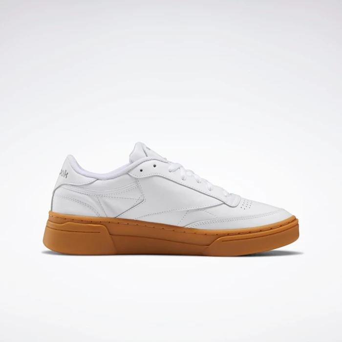 Classics Reebok Club C Stacked Panske White/White | XYUELQ078