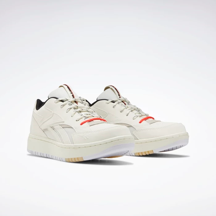 Classics Reebok Court Double Mix Damske White/Black | PFUVKR543