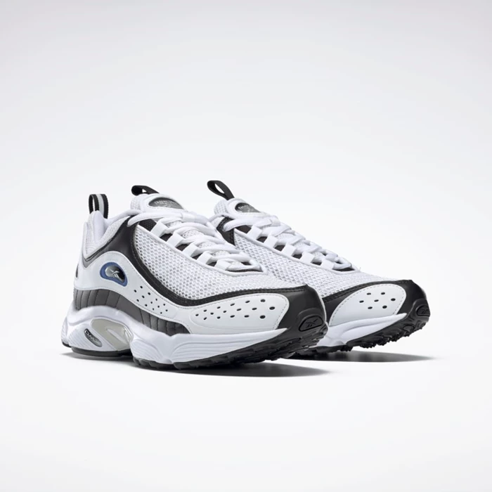 Classics Reebok Daytona DMX II Damske Black/White/Blue | NOSJMD402