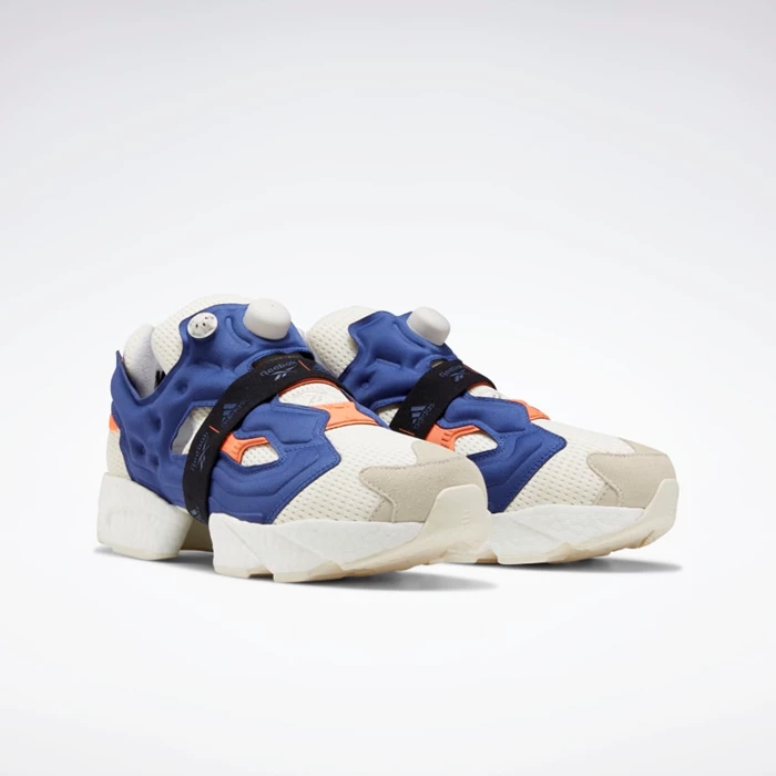 Classics Reebok InstaPump Fury Boost Panske White/Blue/Orange | RKXNMQ035