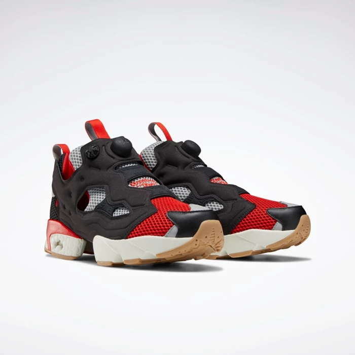 Classics Reebok Instapump Fury OG Damske Black/Red/Grey | VZTKBC891