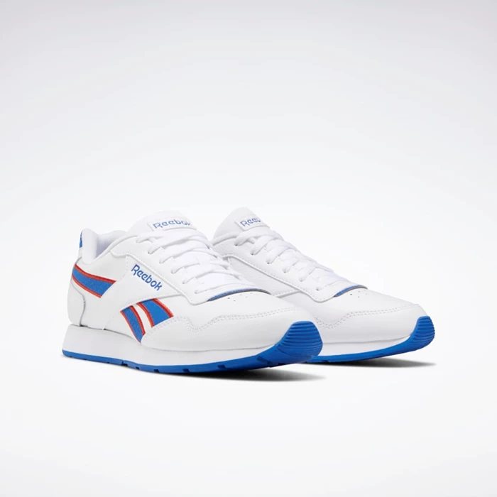 Classics Reebok Royal Glide Panske White/Blue/Red | ERHSJF713