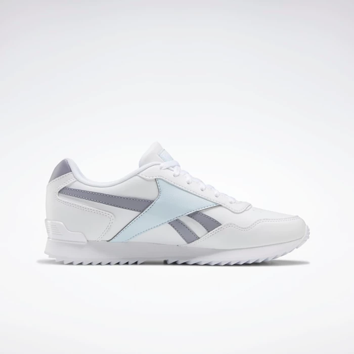 Classics Reebok Royal Glide Ripple Clip Damske White/Grey/Blue | OFUBGP524