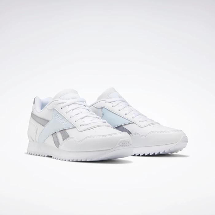 Classics Reebok Royal Glide Ripple Clip Damske White/Grey/Blue | OFUBGP524