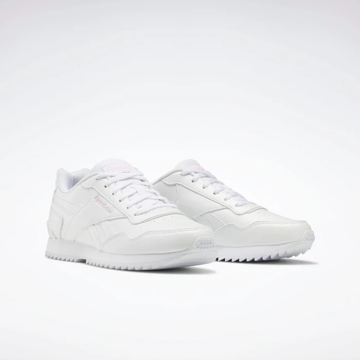 Classics Reebok Royal Glide Ripple Clip Damske White/Pink/White | VABXMO249