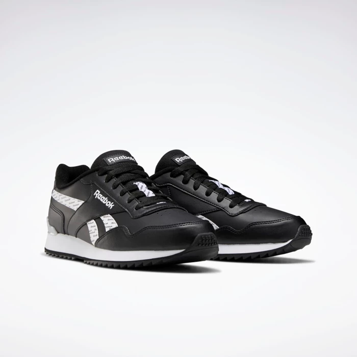 Classics Reebok Royal Glide Ripple Clip Panske Black/White/Grey | WHBRVX718