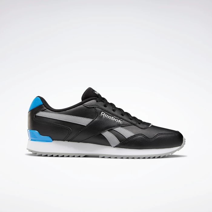 Classics Reebok Royal Glide Ripple Clip Panske Black/Grey/Blue | ZRIVQX168