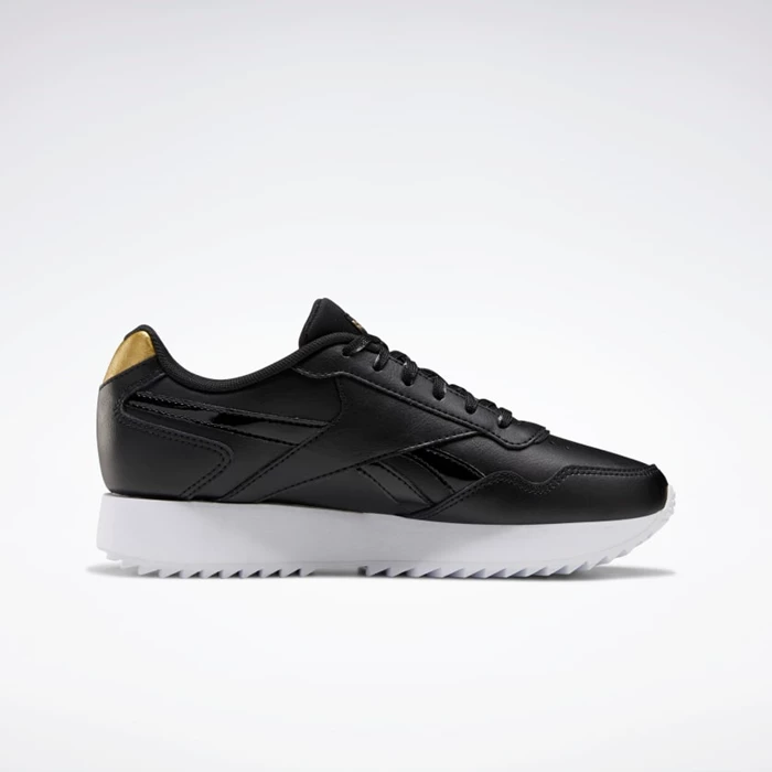 Classics Reebok Royal Glide Ripple Double Damske Black/Gold Metal/Black | YMEXKR542