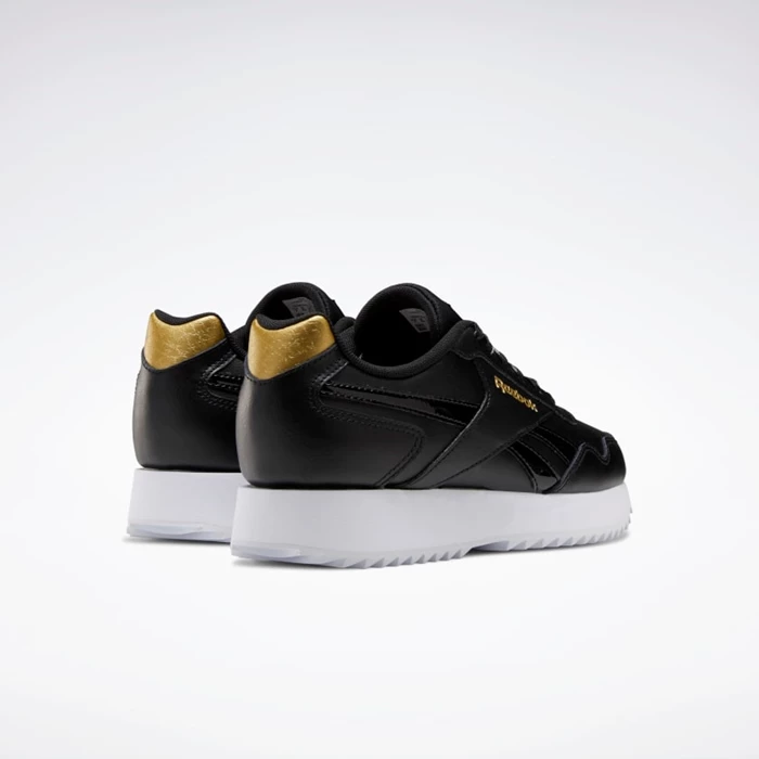 Classics Reebok Royal Glide Ripple Double Damske Black/Gold Metal/Black | YMEXKR542