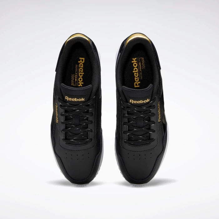 Classics Reebok Royal Glide Ripple Double Damske Black/Gold Metal/Black | YMEXKR542