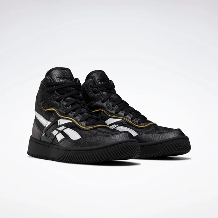 Classics Reebok VB Dual Court Stredne II Damske Black/Black/White | LRZDCE750