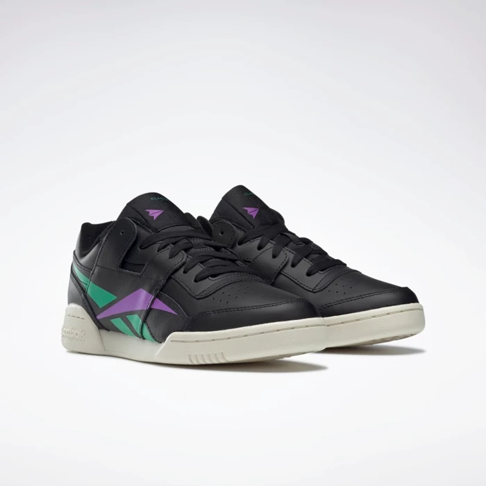 Classics Reebok Workout Lo Plus Damske Black/Turquoise/Purple | CLISAN892