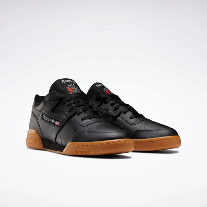 Classics Reebok Workout Plus Panske Black/Dark Grey/Red | VWQNOR160