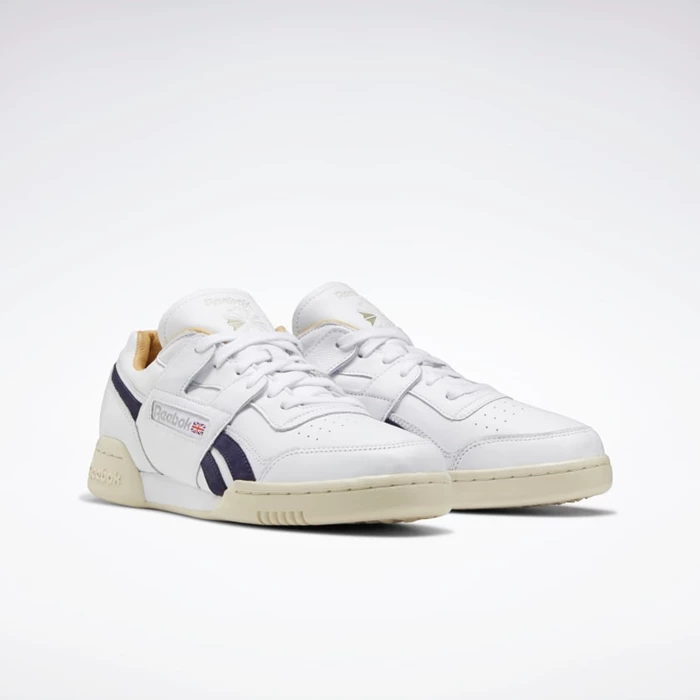 Classics Reebok Workout Plus Panske White/Purple/White | BFNGEP760