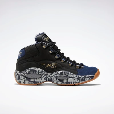 Basketbalove Tenisky Reebok Question Stredne Panske Black/Navy/Grey | BTJMRA401