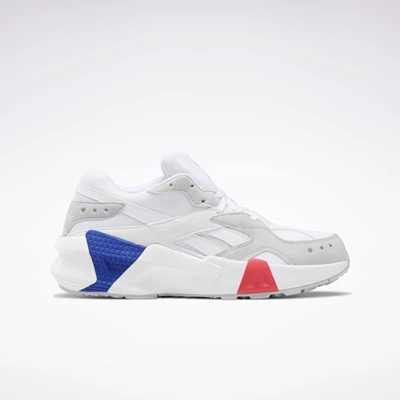 Classics Reebok Aztrek Double Damske White/Grey/Pink/Blue | GNKMFH415