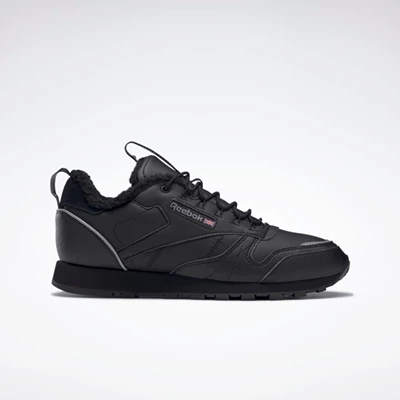 Classics Reebok Classic Leather Damske Black/Black/Orange | QWGUCF683