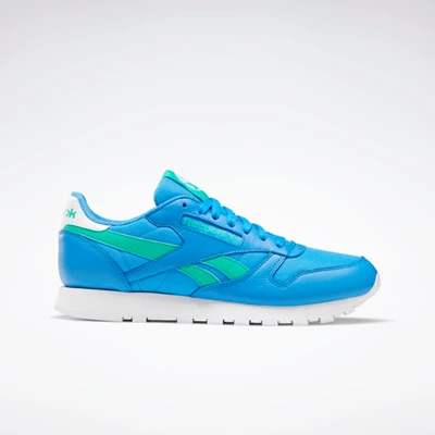 Classics Reebok Classic Leather Damske Blue/Green/White | RPJYAM341