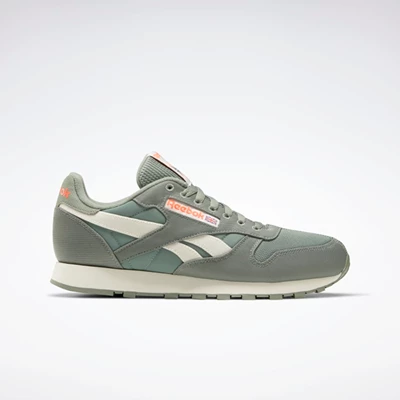 Classics Reebok Classic Leather Damske Green/White/Orange | KURGQX753