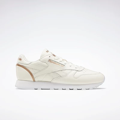 Classics Reebok Classic Leather Damske Gold/White | OLJIQN254