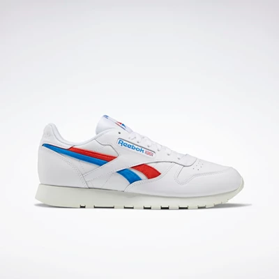 Classics Reebok Classic Leather Damske White/Red/Blue | GLEWYH980