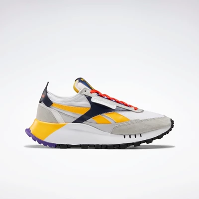 Classics Reebok Classic Leather Legacy Damske Grey/Gold/Purple | BIMLOR219