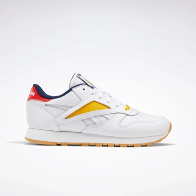 Classics Reebok Classic Leather Mark Damske White/Red/Navy | GWRSKQ608